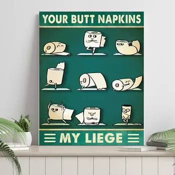 Картинки с серфингом на мышах Салфетки с вашим задом Моя цитата Сеньор Настенные рисунки Постеры и принты Винтажный домашний декор Подарки Картина на холсте 21x30cm No Framed
