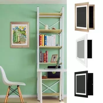 Картины Дисплей Передняя Открытая Сменные Детские Художественные Рамки Рисование Картины Магнитные 32x24x2.9cm чёрный