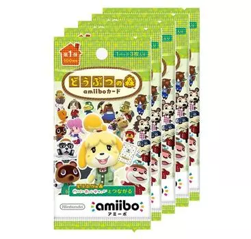 Карточка amiibo Animal Crossing 1-е издание (Набор из 5 штук)