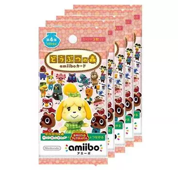 Карточка amiibo Animal Crossing 4-е издание (Набор из 5 штук)