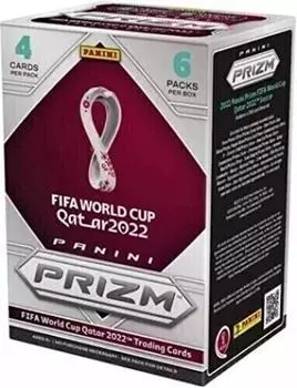 Карточка-бластер Panini Prizm FIFA World Cup Qatar Soccer Card 2022 года Карточка-бластер Panini Prizm FIFA World Cup Qatar Soccer Card 2022 года