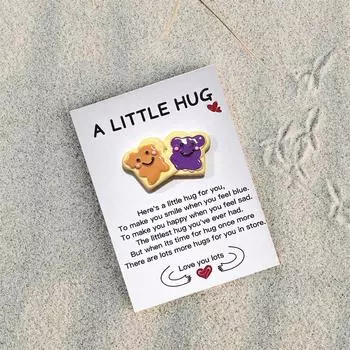 Карточка для объятий с мультяшными декоративными карманными карточками-объятиями и поощрительными карточками-карманными карточками-объятиями Biscuit Style