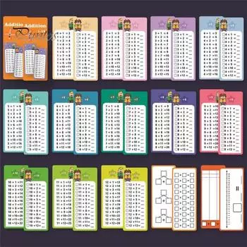 Карточка для сложения от 1 до 12 лет с 2 маркерами для сухого стирания. Многоразовая детская образовательная двусторонняя карточка с вопросами для самостоятельной проверки детей в детском саду. set