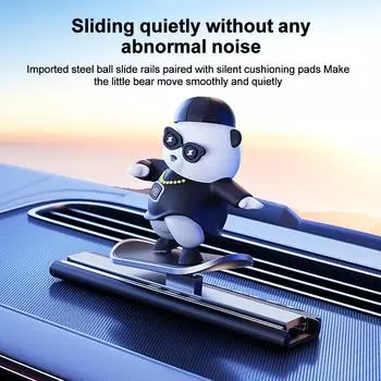 Карточка для временной парковки автомобиля, номер телефона, табличка, скользящий медведь, украшение, номер телефона, парковка, автомобильные аксессуары чёрный