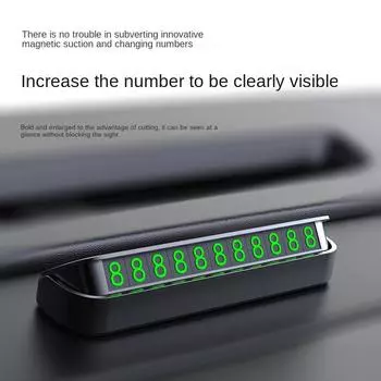 Карточка для временной парковки автомобиля Номер телефона Держатель для телефона в машине Светящаяся табличка для номера телефона Парковка Аксессуары для стайлинга автомобиля белый