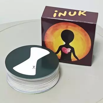 Карточка INUK OH CARD Психологические карты настольная игра 88 шт. круглые карты + 10 разрезных карт 8,5*8,5 см