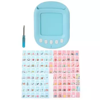 Карточка Машина для раннего образования Двуязычная Простая эксплуатация Дизайн с закругленными углами Синий Дети