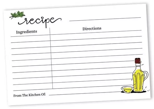 Карточка рецептов Inkdotpot 6x4 дюйма, односторонние карточки с рецептами, кухонные карточки с рецептами, свадебный душ, детский душ, упаковка 6x4 белый