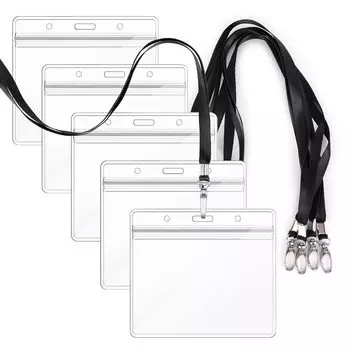 Карточка Segarty Name 5 Подвесной Имя Сотрудник Прозрачный Цветной Бирка Карты Шея Двойной Шеи Чехол Для Делового Пропуска Сотрудника Изготовлен из Водонепроницаемого