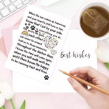 Карточка соболезнования в связи с потерей питомца Карточка соболезнования в связи с потерей собаки Карточка соболезнования в связи с утратой любимца собак Карточка соболезнования в связи с потерей питомца для домашнего офиса Подарок на память D