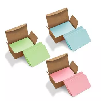 Карточка VANRA Обычная визитная карточка Размер бумаги Карточка с сообщением Информационная карточка Карточка со словами Пустая карточка Закругленные углы Рукописный текст 300 листов Синий 1 Розовый 1 (1 +