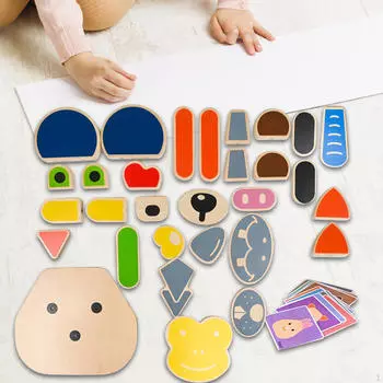 Карточки-головоломки Монтессори для распознавания цветов для мальчиков и девочек в возрасте от 46 лет