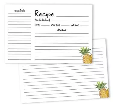 Карточки рецептов Inkdotpot 4x6 дюймов (Набор из 50) , Толстые двухсторонние карточки премиум-класса - белые карточки для заметок с рецептами в современном стиле 6x4 белый