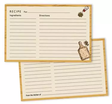 Карточки рецептов Inkdotpot 4x6 дюймов (Набор из 50) , Толстые двухсторонние карточки премиум-класса - белые карточки для заметок с рецептами в современном стиле 6x4 белый