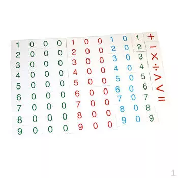 Карточки с числами Монтессори Математическая игрушка Вычитание Материалы для раннего образования