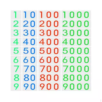 Карточки с числами Монтессори Математические материалы Игрушки для раннего развития Обучение математике 1-9000 для