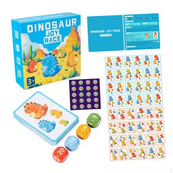 Карточки с картинками динозавров. Игра-матч с 4 кубиками. Тренировка памяти. Флэш-занятия.