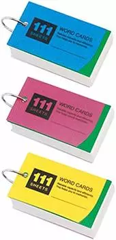 Карточки со словами Reimei WD12 цветные, в наборе до 5 штук,