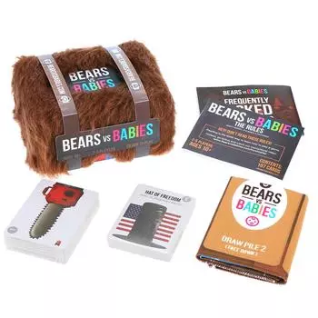 Карточная игра «Медведи против малышей». Веселая семейная вечеринка. Настольная игра. Обучающие интерактивные игрушки для