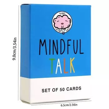 Карточная игра «Осознанное общение», 50 карточек, игра «Школа осознанности» для детей, 9*6,5 см. Карты осознанного общения для детей и родителей