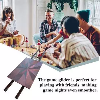 Карточная игра планер скользящая направляющая с планером простая установка портативный игровой планер для любителей настольных карточных игр игровая ночь чёрный