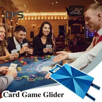 Карточная игра планер скользящая направляющая с планером простая установка портативный игровой планер для любителей настольных карточных игр игровая ночь светло-синий