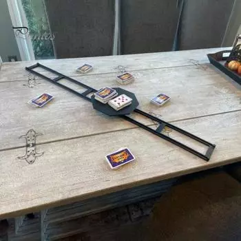 Карточная игра планер скользящая направляющая с планером простая установка портативный игровой планер для любителей настольных карточных игр игровая ночь зелёный