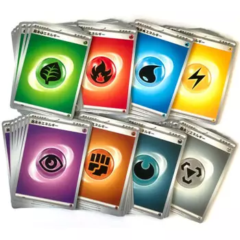 Карточная игра Pokemon 80 базовых энергетических карт (8 типов по 10 шт.) задавать
