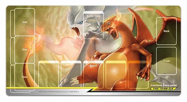 Карточная игра Pokemon Резиновый игровой коврик Reshiram Charizard TAG TEAM GX &
