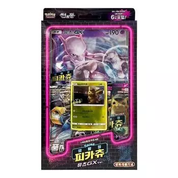 Карточная игра Pokemon Sun & Moon Special Jumbo Card Set Detective Pikachu Charizard Version/Mewtwo Version, популярная корейская игра