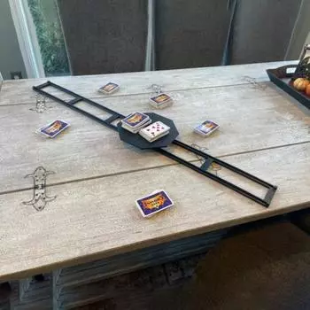 Карточная игра Yousheng Card Game Glider Card Sliding Rail with Glider Easy Install Portable Game Glider для любителей настольных карточных игр Game Night красный