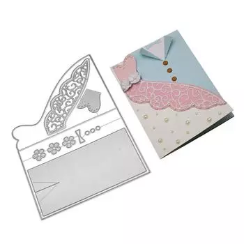 Карточная рамка для костюма, металлическая серебристая трафаретная тиснение, вырубные штампы для скрапбукинга, изготовление альбомных открыток своими руками серебряный