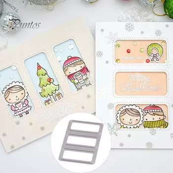 Карточная рамка для тиснения, вырубной штамп, трафарет для самостоятельного изготовления, инструмент для скрапбукинга, декоративная форма серебряный