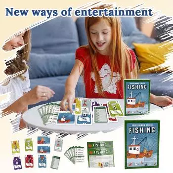 Карточные настольные игры «Рыбалка», Карточные игры для семейного отдыха One Size