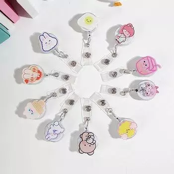 Карточный офис Милый Бейдж-Ручка Держатель Бейджа Медсестры Держатель Бейджа с Именами Выдвижной Бейдж-Ручка 15