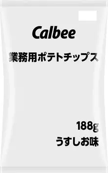 Картофель Calbee коммерческий светлый 188 г x 6 пакетов [Картофельные чипсы] чипсы, ароматизатор,