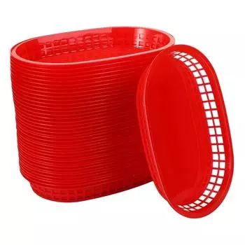 Картофель фри Гамбургер Корзина для собак Фастфуд Пластиковый поднос Сервировочные подносы Рестораны Принадлежности жёлтый