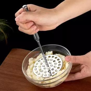Картофельная давилка из нержавеющей стали, мощная картофеледавилка с длинной ручкой, металлический кухонный гаджет, картофеледавилка