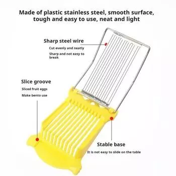 Картофельная яйцерезка Easy Press Food Slicer Luncheon Мясорезка с 14 нержавеющими зелёный