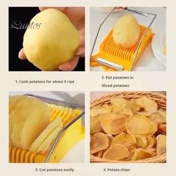 Картофельная яйцерезка Easy Press Пищевая ломтерезка Luncheon Meat Cutter с 14 проволоками из нержавеющей стали Сырорезка для мягких фруктов Тофу Фрукты дракона белый