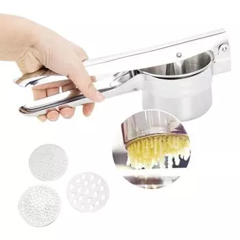 Картофельная толкушка из нержавеющей стали, большая прочная соковыжималка для пюре из овощей и фруктов, пресс-машина для картофелемялки, кухонные принадлежности