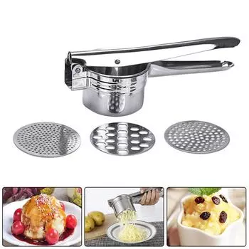 Картофельная толкушка из нержавеющей стали, мощная картофеледавилка, толкушка для детского питания, фруктов, овощей, соковыжималка