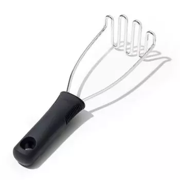Картофельная толкушка OXO из нержавеющей стали, большая, для толкушки, толкушки, стали, головки, картофеля, тыквы, салатов, отлучения от груди. серебряный