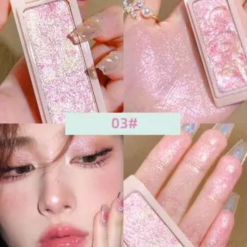 Картофельное пюре с текстурой блестящие тени для век стойкий водостойкий перламутровый хайлайтер для тела палетка для макияжа, 03, 1 шт.