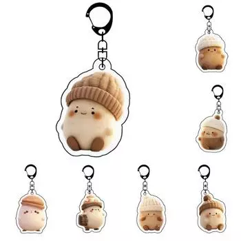 Картофельные акриловые брелоки для ключей с рисунком из мультфильма Картофельные акриловые автомобильные подвески Брелок для ключей в подарок G
