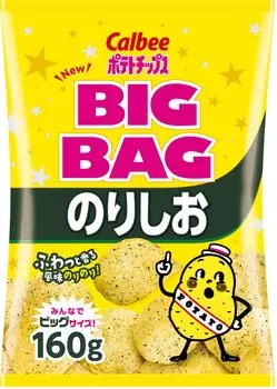 Картофельные чипсы Calbee Big Bag Norishio 160 г x 12 пакетов Большая вместимость Много закусок для вечеринок Закуски [Картофельные чипсы]