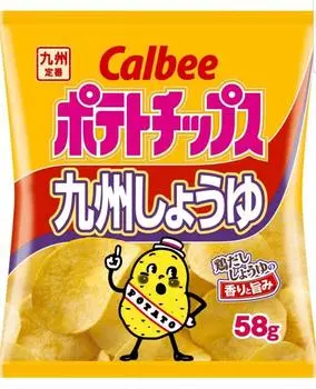 Картофельные чипсы Calbee с соевым соусом Kyushu 58 г x 6 пакетиков