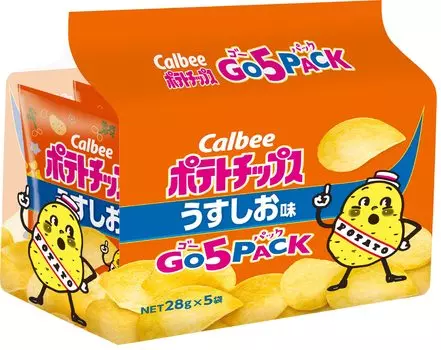 Картофельные чипсы Calbee со вкусом Light Go 5 упаковок 140 г x 8 пакетиков [Картофельные чипсы]
