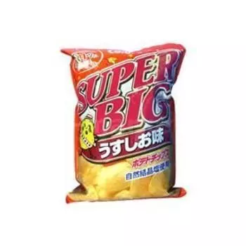 Картофельные чипсы Calbee SUPER BIG со вкусом светлого шио 500 г