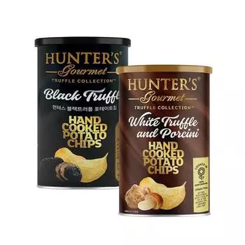 Картофельные чипсы Hunters 150 г, 2 вида на выбор (черный трюфель/белый трюфель), Корейские закуски Hunters Black Truffle 150g
